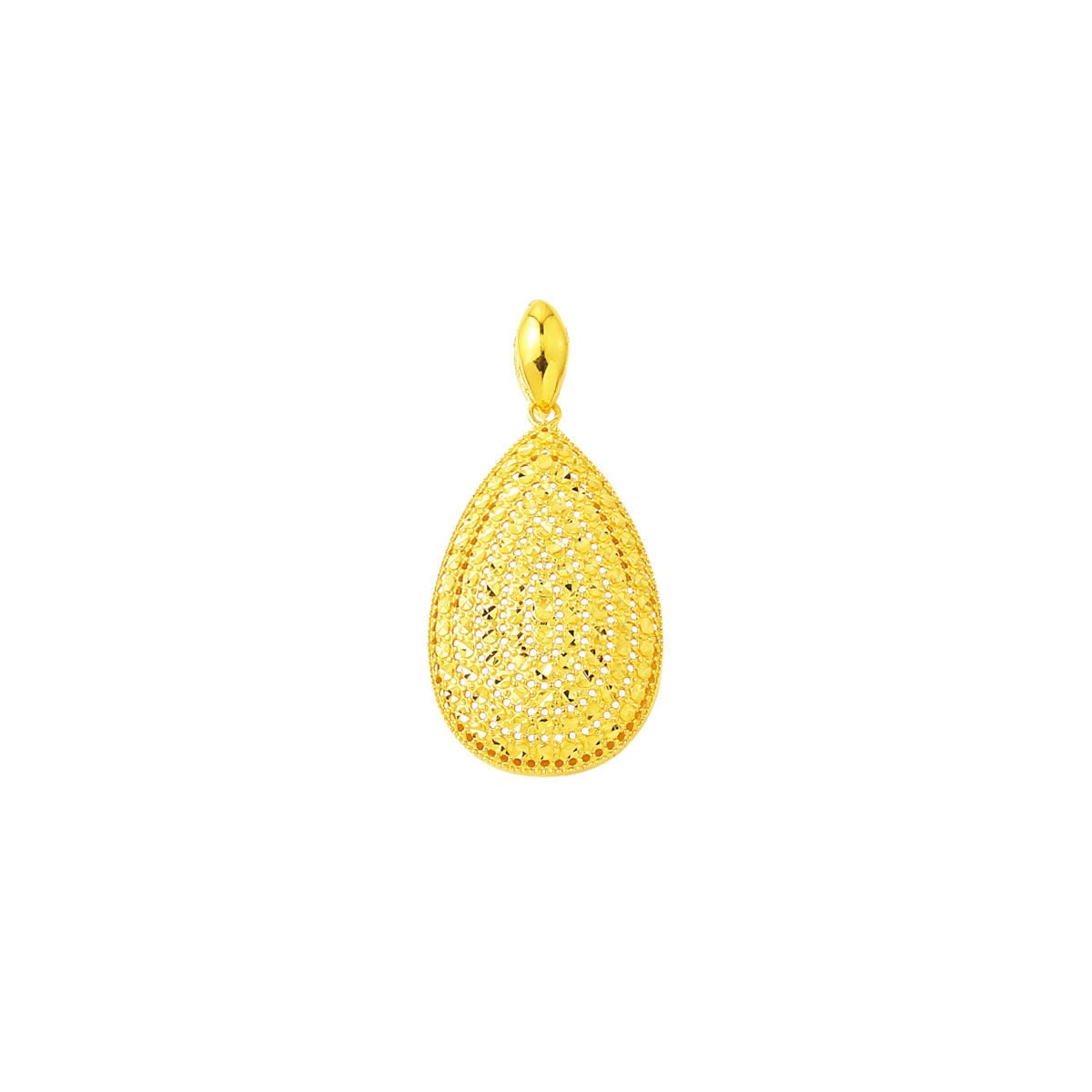 14K Yellow Gold Teardrop Pendant