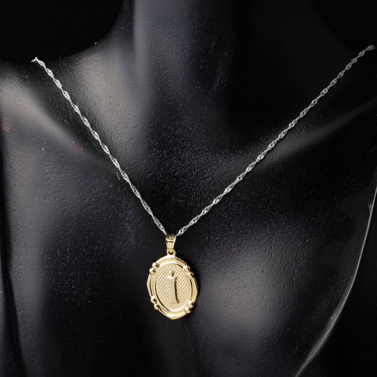 14K Yellow Gold Italian Initial I Pendant
