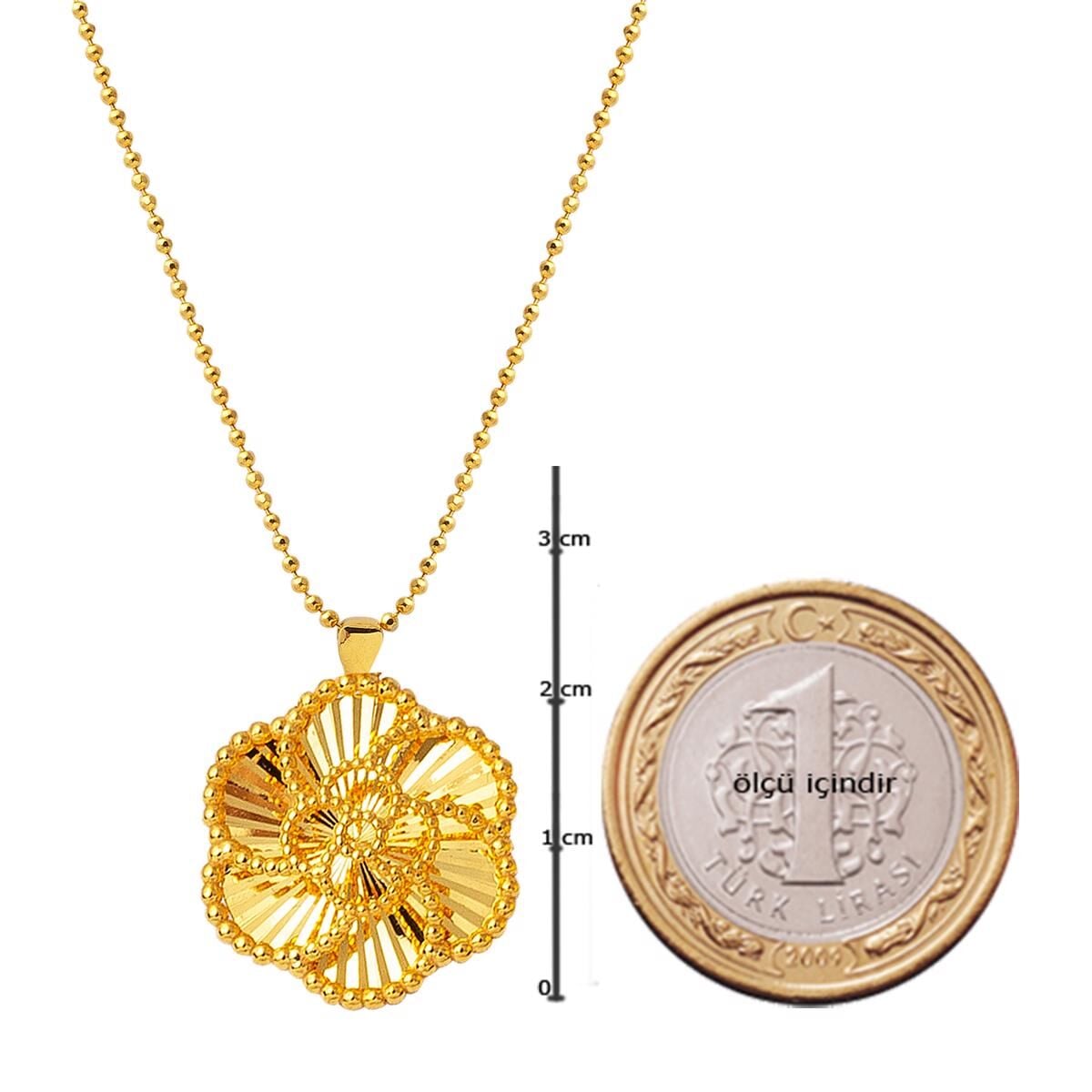 22K Yellow Gold Rose Bud 3-Piece Jewelry Set