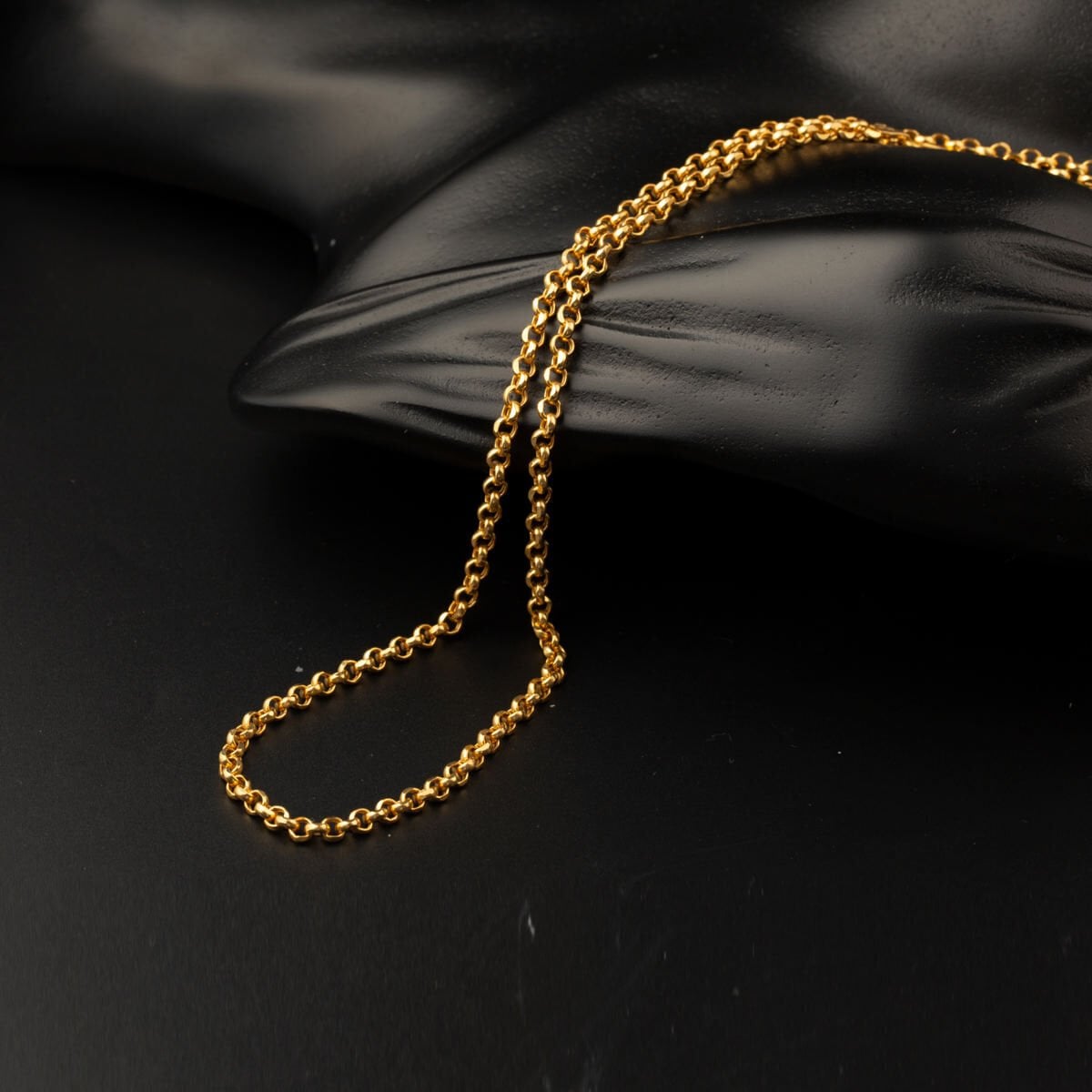 14K Green Gold Hoop Chain