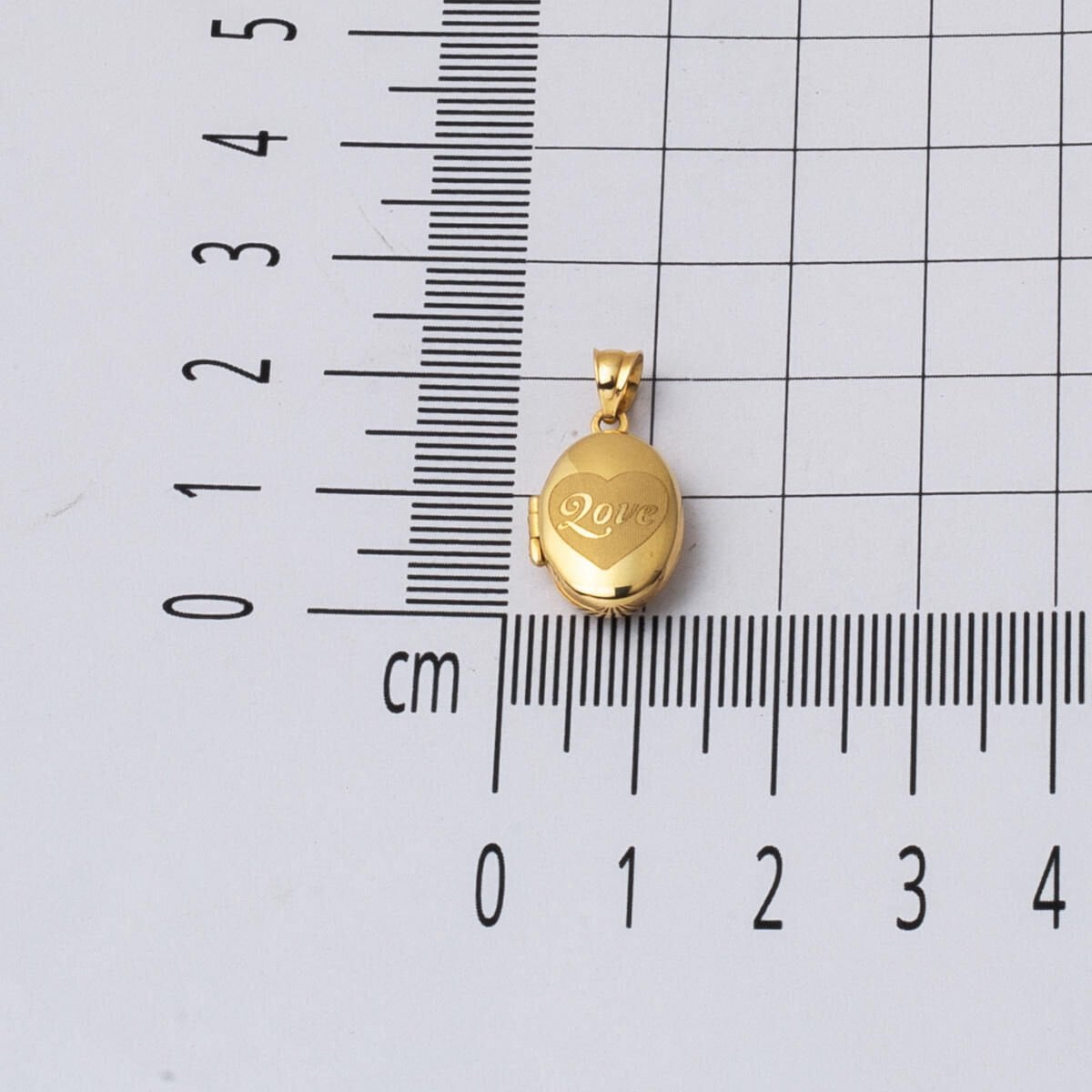 14K Yellow Gold Love Locket Pendant