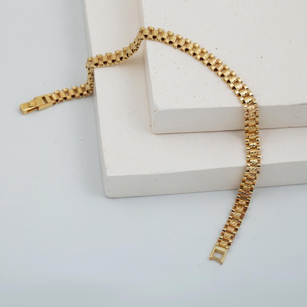 14K Yellow Gold Modern Designer Inspired Bracelet
