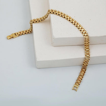 14K Yellow Gold Modern Designer Inspired Bracelet