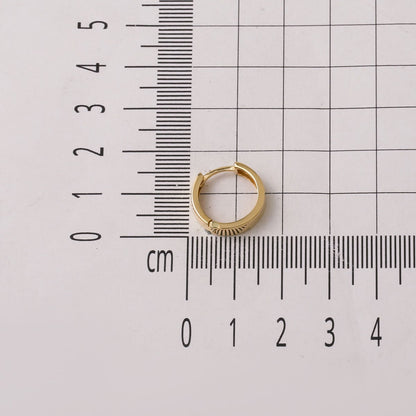 14K Yellow Gold Classic Hoop Earrings 1.8 cm Diameter