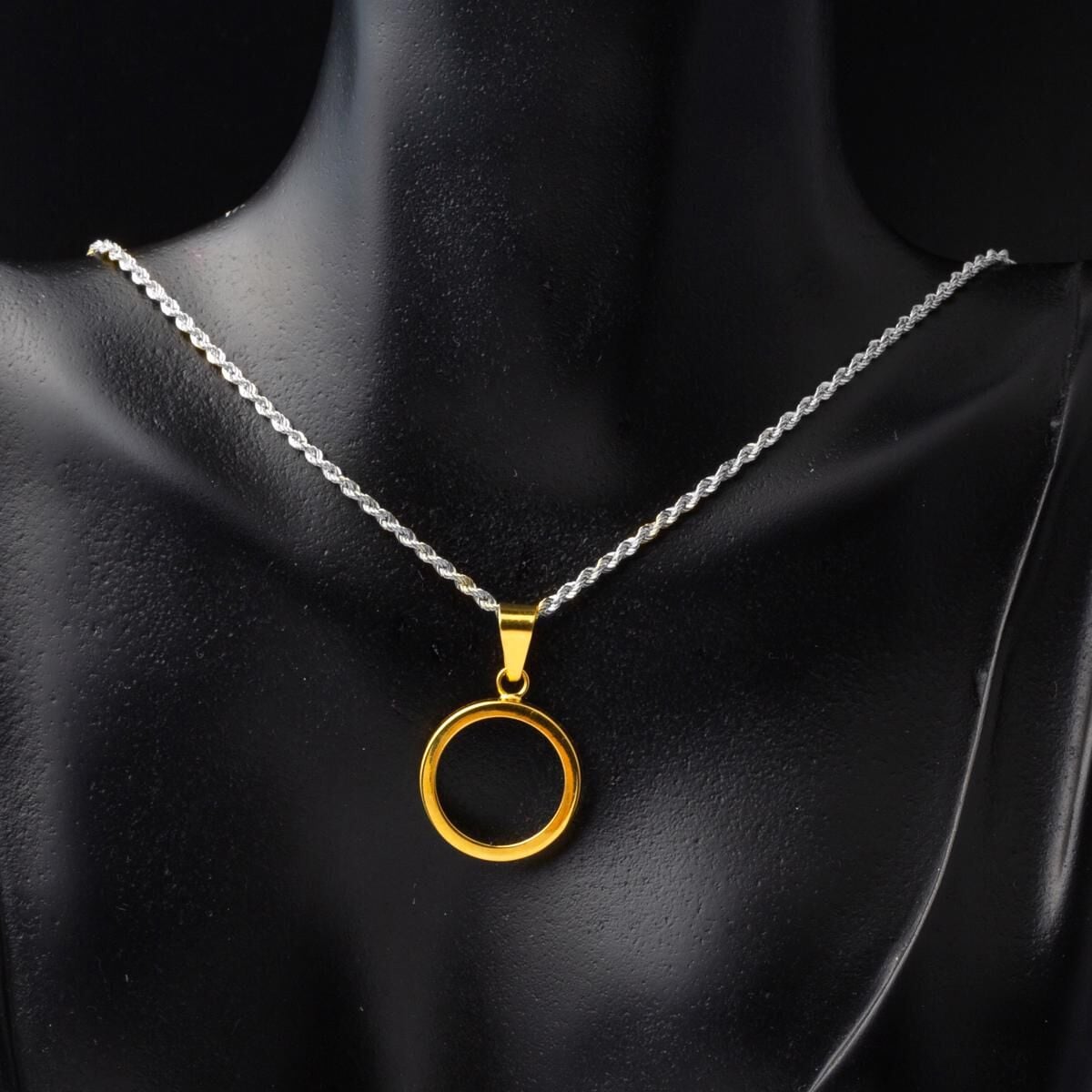 14K Yellow Gold Quarter Coin Attachable Bezel Pendant
