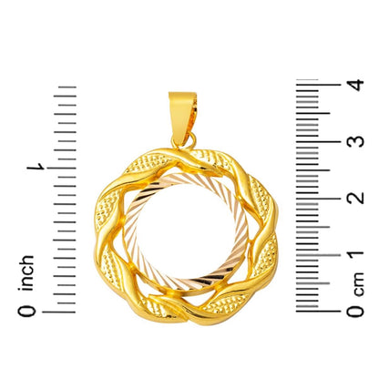 14K Yellow Gold Quarter Coin Attachable Pendant