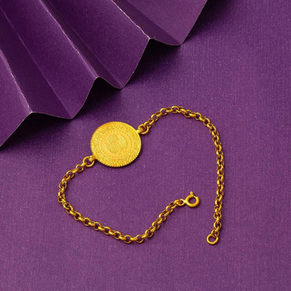 22K Yellow Gold Quarter Coin Bracelet (3.54 g)