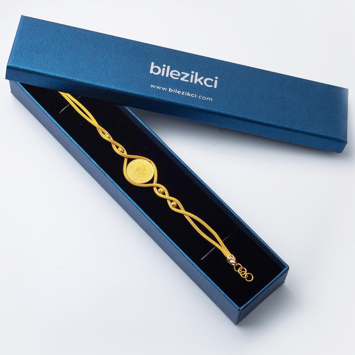 22K Yellow Gold Quarter Coin Bracelet (9.84 g)