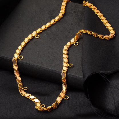 22K Yellow Gold Quarter Coin Stackable Charm Chain