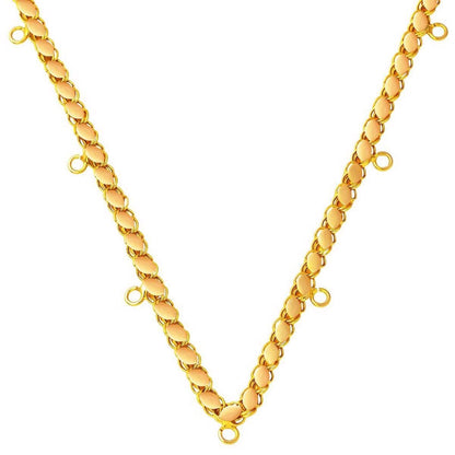 22K Yellow Gold Quarter Coin Stackable Charm Chain