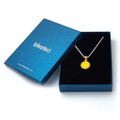 22K Yellow Gold Quarter Coin Ottoman Resat Coin Ball Pendant