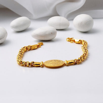 22K Yellow Gold Quarter Coin Ottoman Resat Coin Bracelet (10 g)