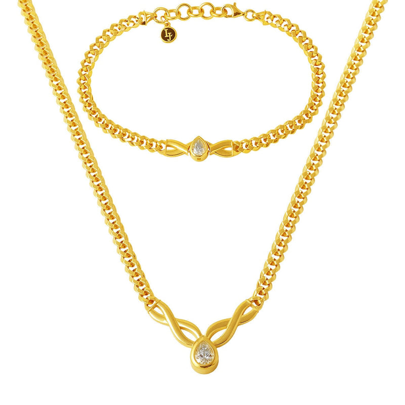 14K Yellow Gold 2 Ct Moissanite Jewelry Set