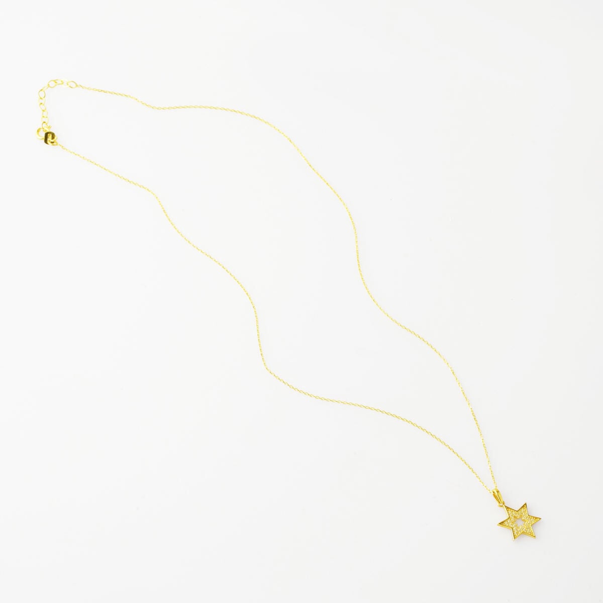 14K Yellow Gold Vera Star Cubic Zirconia Necklace