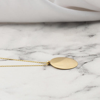 14K Yellow Gold Personalized Custom Text Necklace