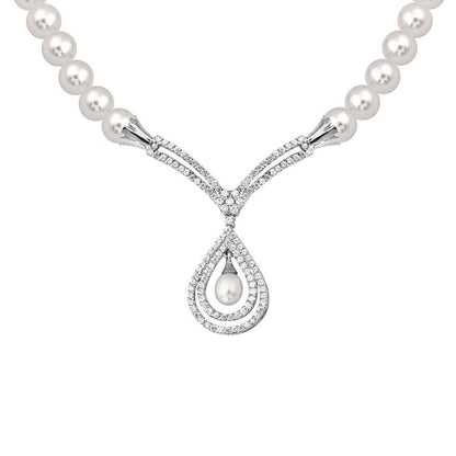 14K White Gold Chiara Bridal Pearl Set