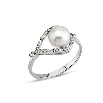 14K White Gold Chiara Bridal Pearl Set