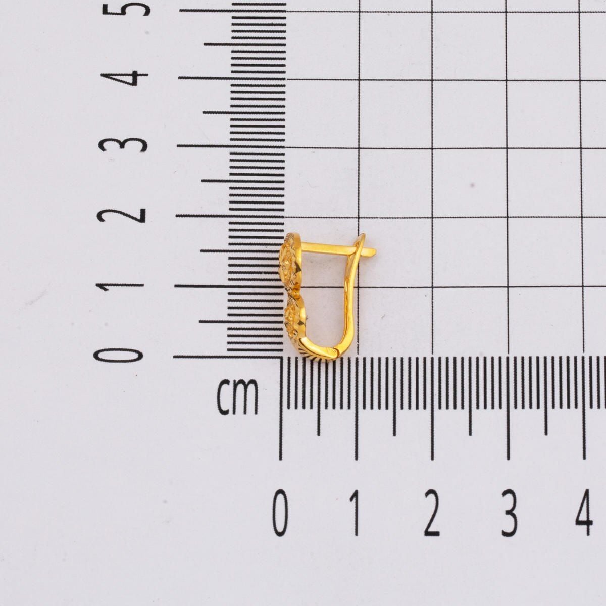 22K Yellow Gold Flower Earrings
