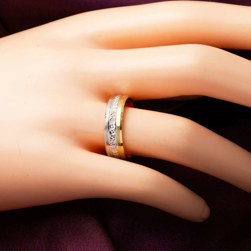 14K Yellow Gold Double Colored Women's Wedding Band