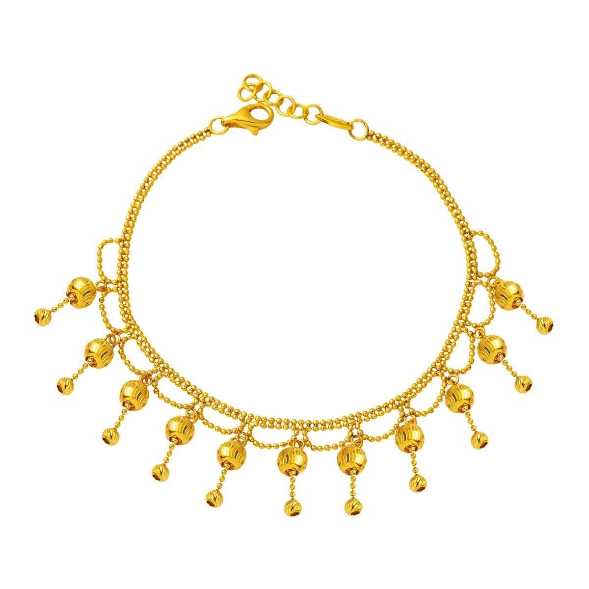 22K Yellow Gold Rattle Bracelet