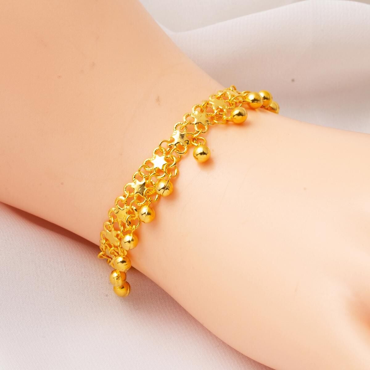 22K Yellow Gold Rattle Bracelet (8.92 g)