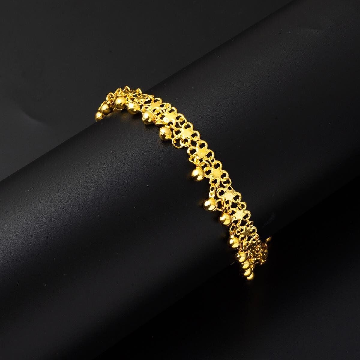 22K Yellow Gold Rattle Bracelet (8.92 g)