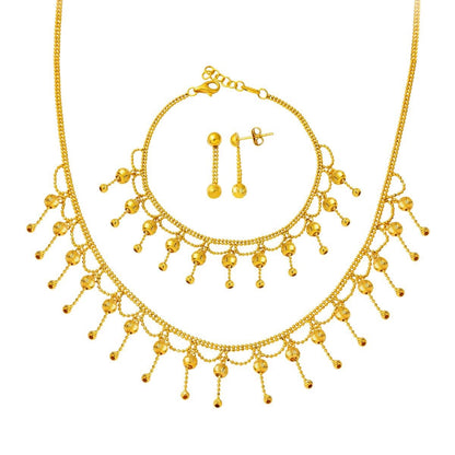 22K Yellow Gold Rattle Jewelry Set