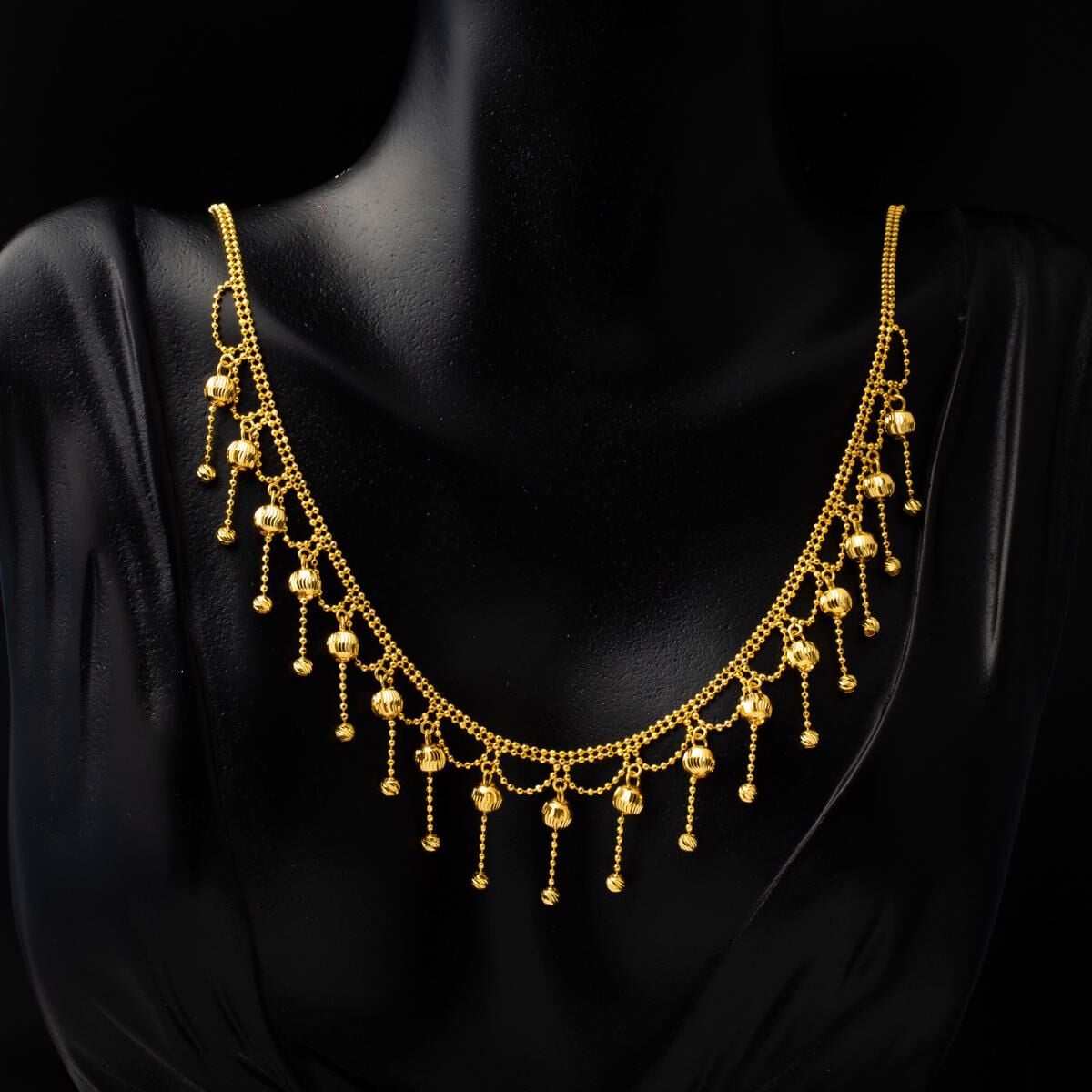 22K Yellow Gold Rattle Jewelry Set