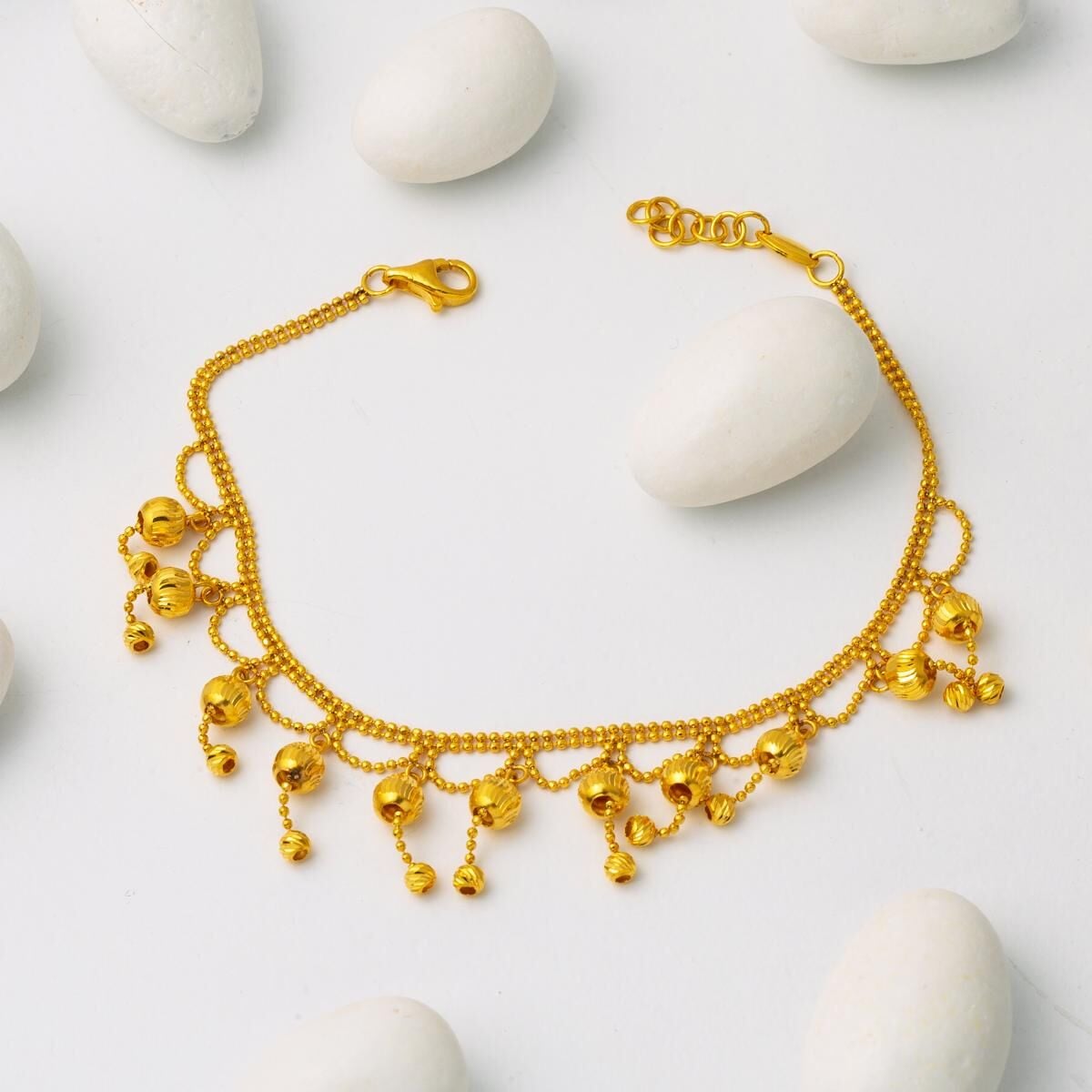 22K Yellow Gold Rattle Jewelry Set