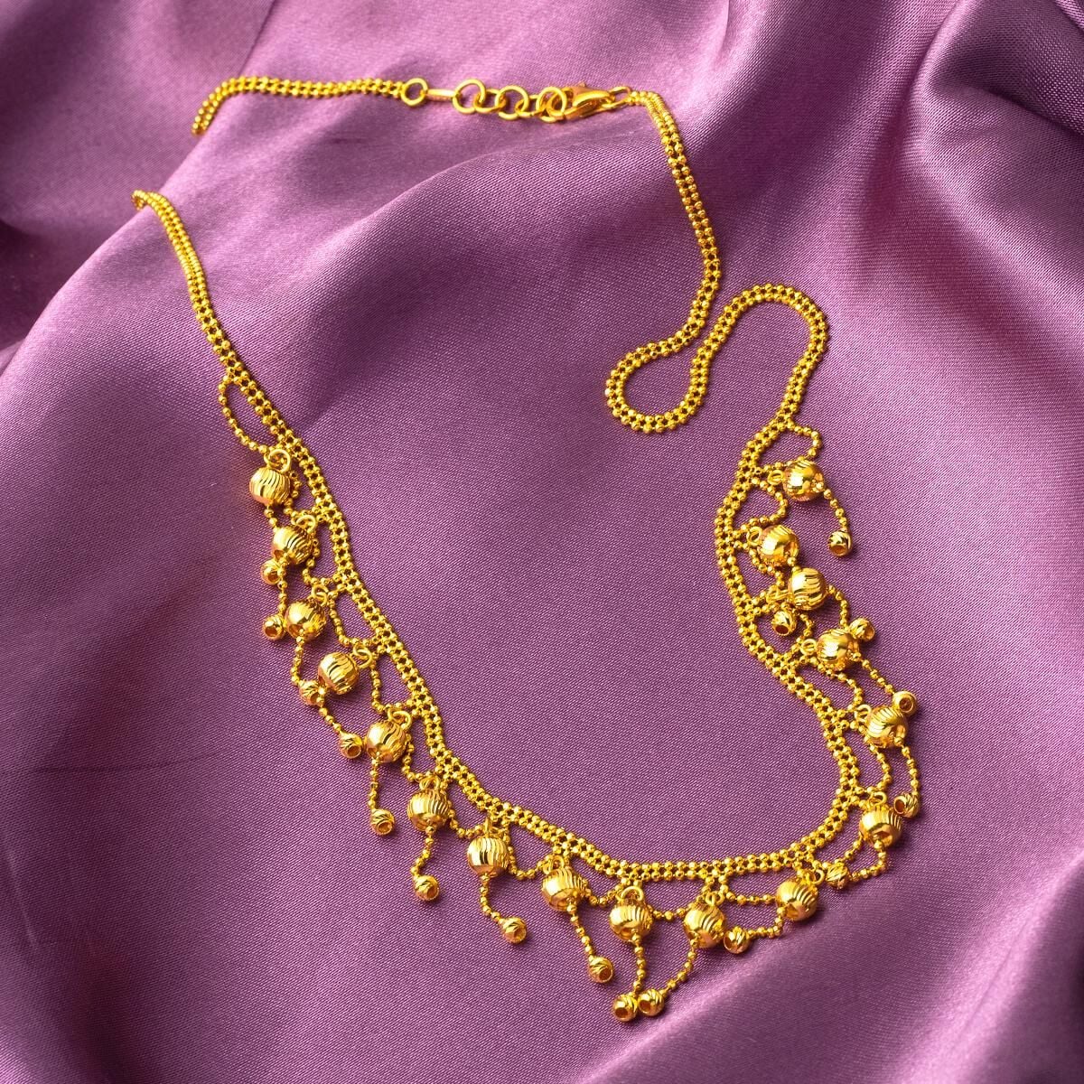 22K Yellow Gold Rattle Jewelry Set