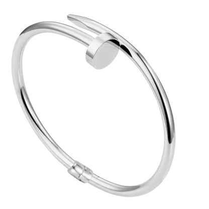 14K White Gold Nail Cuff Bangle (6.6 g)