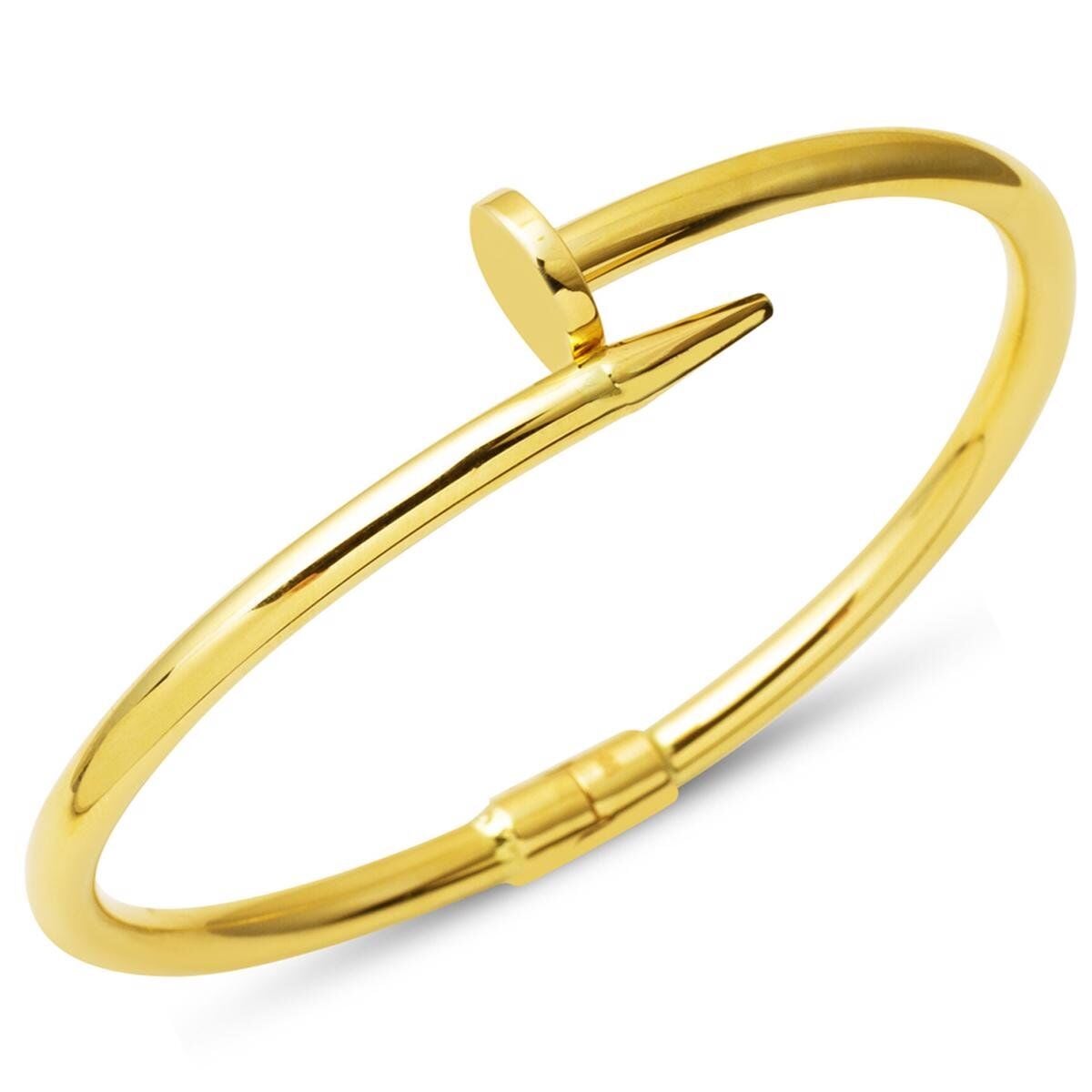 14K Yellow Gold Nail Bangle (7.96 g)