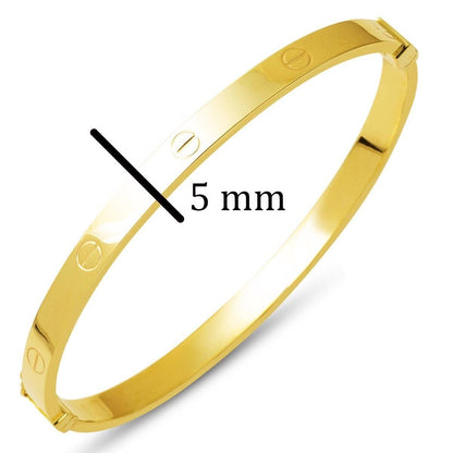 14K Yellow Gold Studded Hinged Cuff Bangle (9 g)