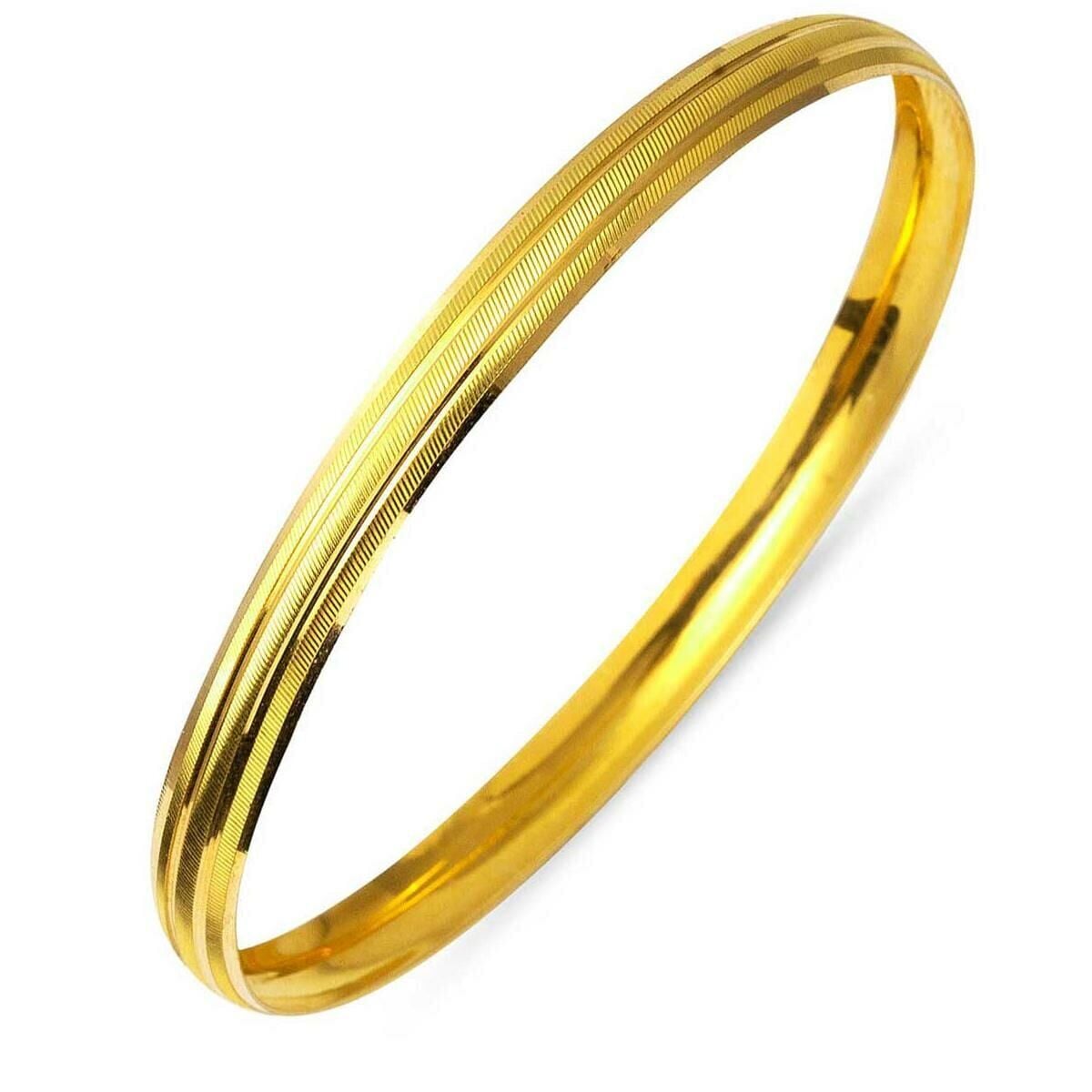 22K Yellow Gold Line Bangle