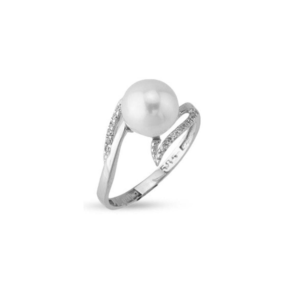 14K White Gold Conte Bridal Pearl Set