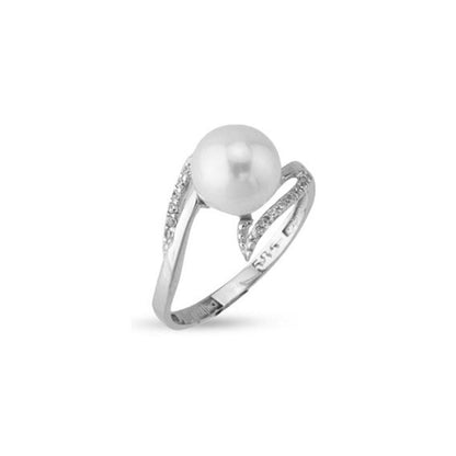 14K White Gold Conte Bridal Pearl Set