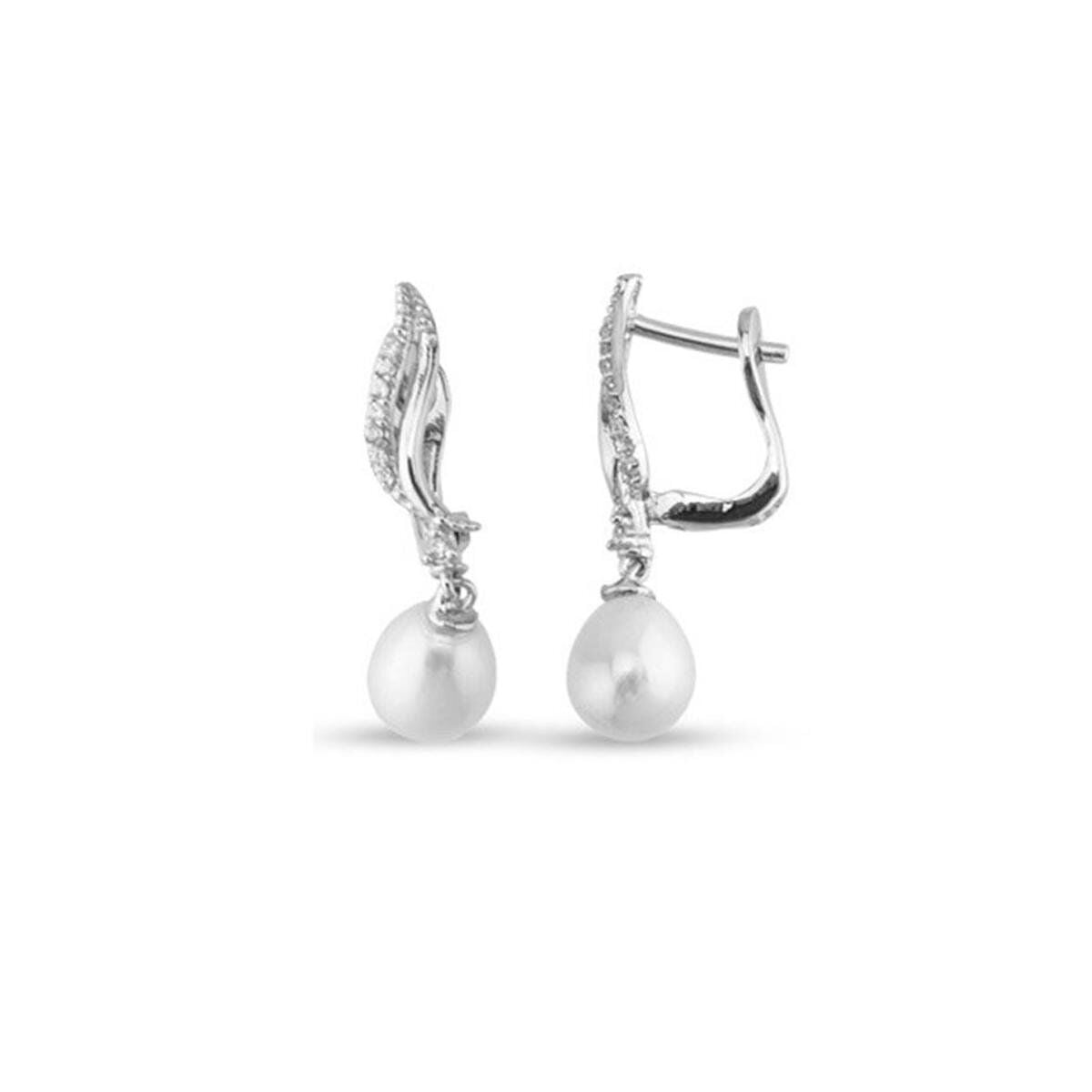 14K White Gold Conte Bridal Pearl Set