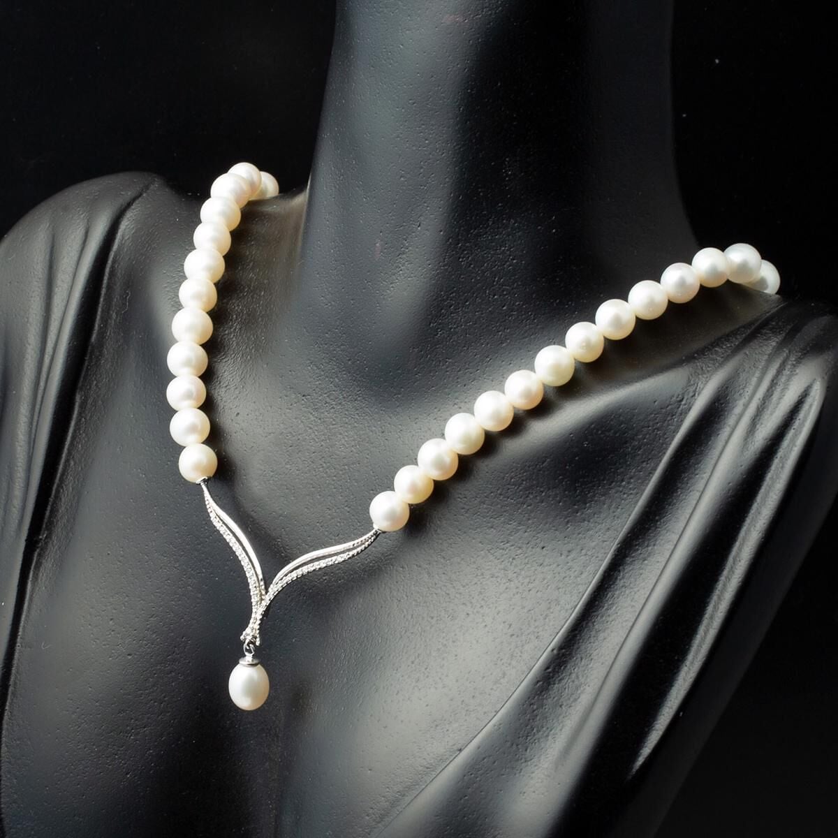 14K White Gold Conte Bridal Pearl Set