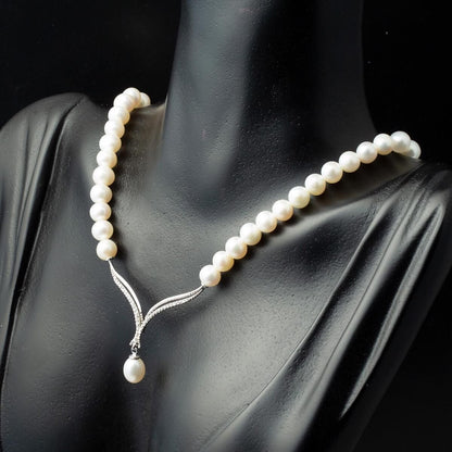 14K White Gold Conte Bridal Pearl Set