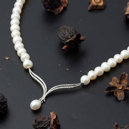 14K White Gold Conte Bridal Pearl Set