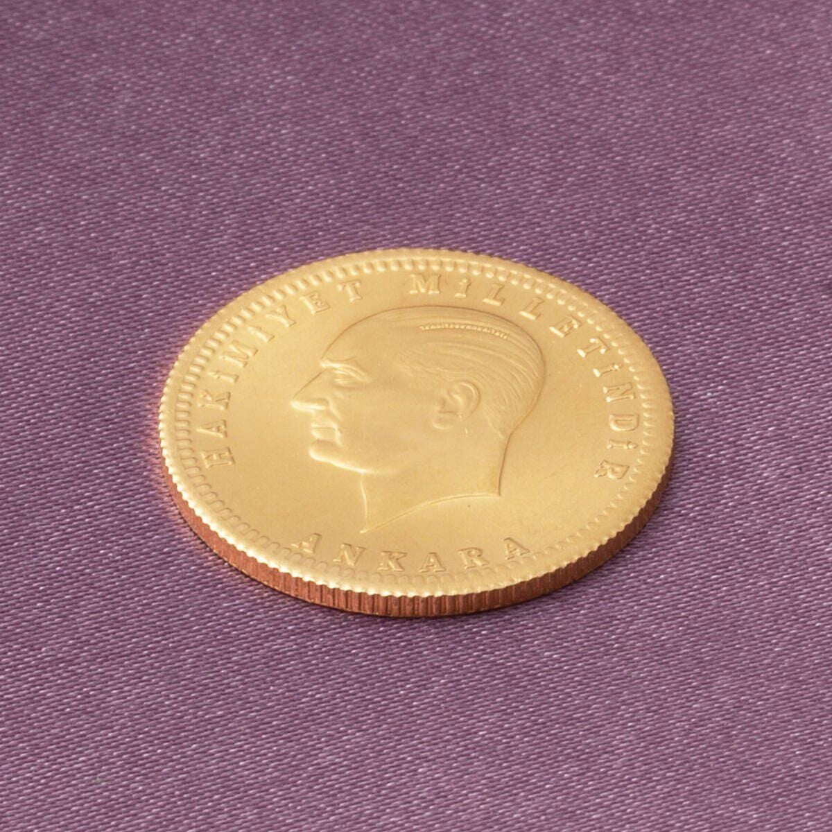 22K Yellow Gold Republic Coin Ata Lira