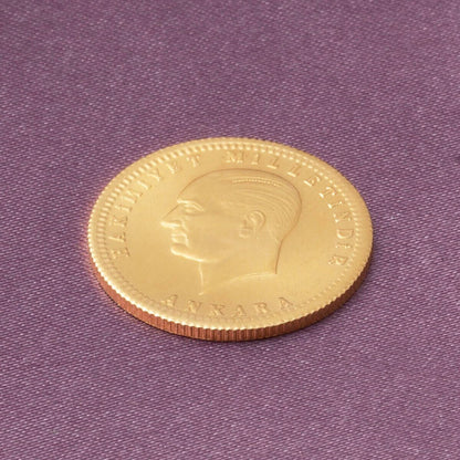 22K Yellow Gold Republic Coin Ata Lira