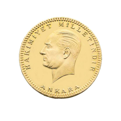 22K Yellow Gold Republic Coin Ata Lira