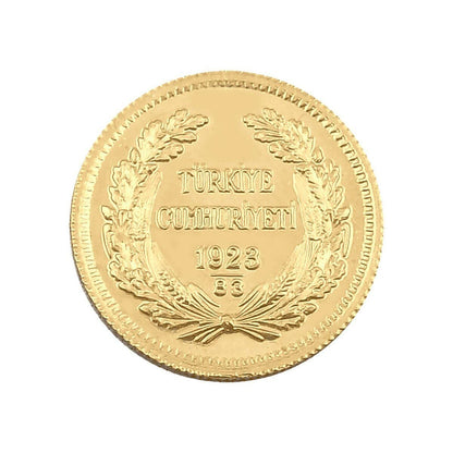 22K Yellow Gold Republic Coin Ata Lira