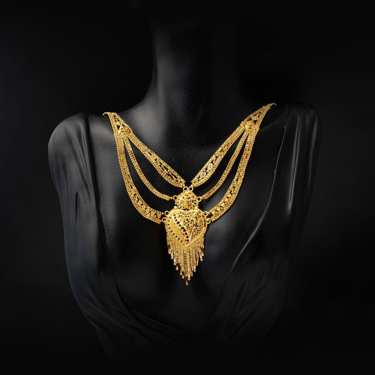 14K Yellow Gold Indian Style Jewelry Set