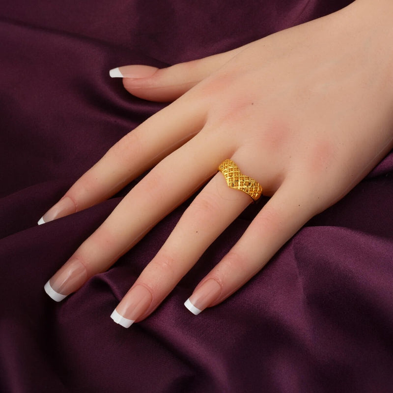 22K Yellow Gold Minimalist Women's Ring