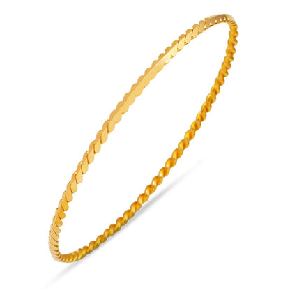 22K Yellow Gold Twisted Ajda Bangle (9 g)