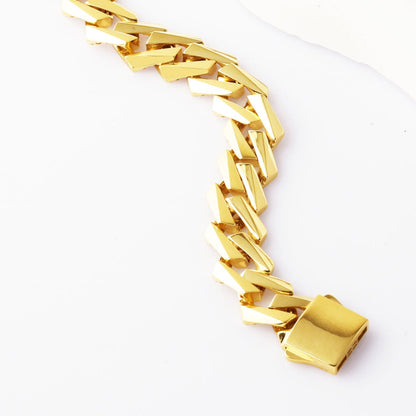 14K Yellow Gold Italian Curb Bracelet