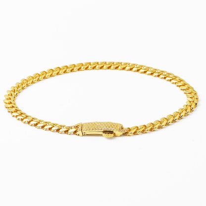 14K Yellow Gold Women's Curb Bracelet