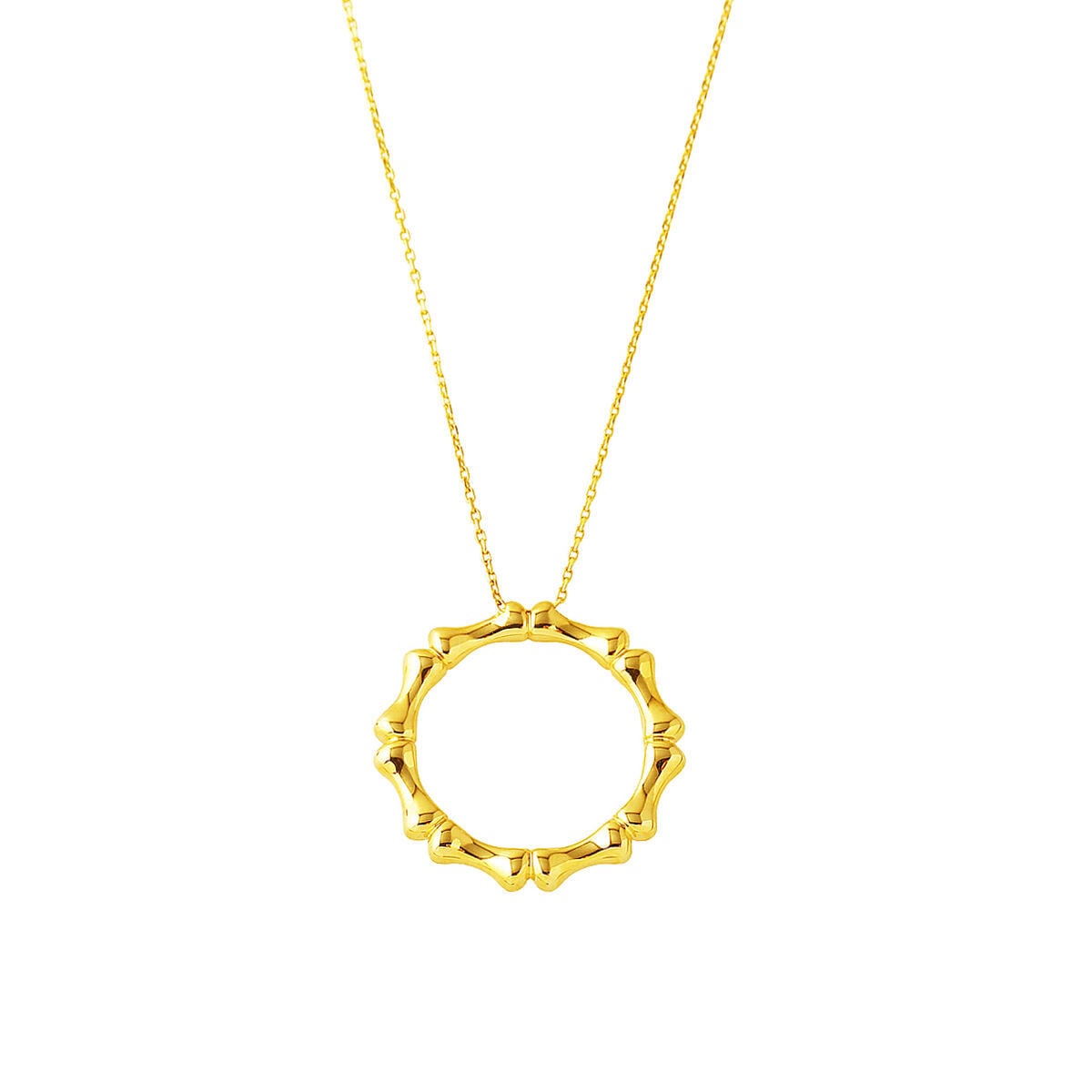 14K Yellow Gold Bone Design Necklace